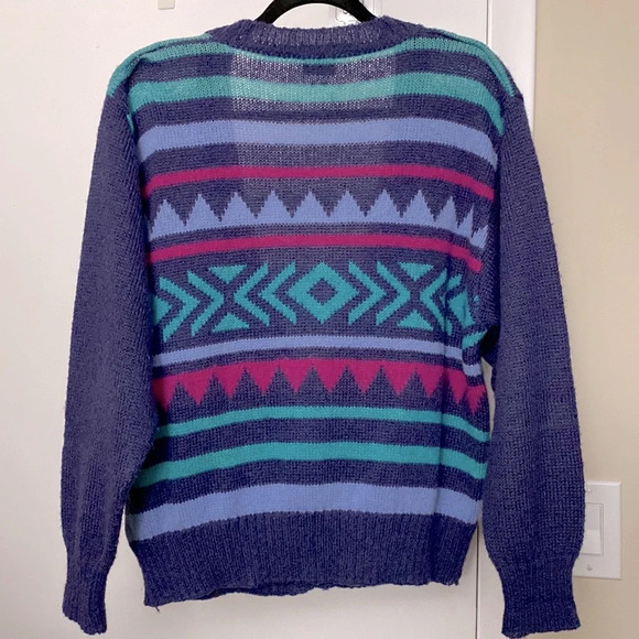 Vintage Basler Geometric Cardigan Sweater Size 40 - Picture 4 of 7